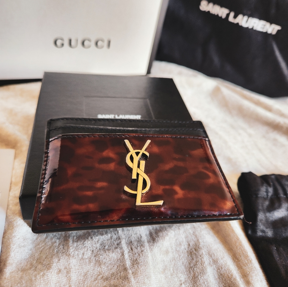 YSL Tortoise Cardholder